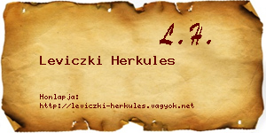 Leviczki Herkules névjegykártya